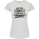 Don't Make Sh!t With Your Drummer Womens Petite Cut T-Shirt White
