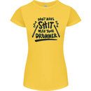 Don't Make Sh!t With Your Drummer Womens Petite Cut T-Shirt Yellow