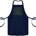 Don't Make Sh!t with Your Drummer Funny Cotton Apron 100% Organic Navy Blue