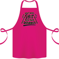 Don't Make Sh!t with Your Drummer Funny Cotton Apron 100% Organic Pink