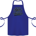 Don't Make Sh!t with Your Drummer Funny Cotton Apron 100% Organic Royal Blue