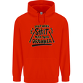 Don't Make Sh!t with Your Drummer Funny Mens 80% Cotton Hoodie Bright Red