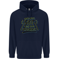 Don't Make Sh!t with Your Drummer Funny Mens 80% Cotton Hoodie Navy Blue