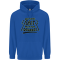 Don't Make Sh!t with Your Drummer Funny Mens 80% Cotton Hoodie Royal Blue