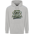 Don't Make Sh!t with Your Drummer Funny Mens 80% Cotton Hoodie Sports Grey