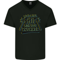 Don't Make Sh!t with Your Drummer Funny Mens V-Neck Cotton T-Shirt Black