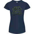 Don't Make Sh!t with Your Drummer Funny Womens Petite Cut T-Shirt Navy Blue