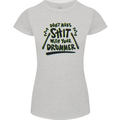 Don't Make Sh!t with Your Drummer Funny Womens Petite Cut T-Shirt Sports Grey