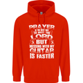 Don't Mess With My Guitar Funny Slogan Childrens Kids Hoodie Bright Red