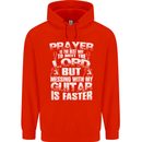 Don't Mess With My Guitar Funny Slogan Childrens Kids Hoodie Bright Red