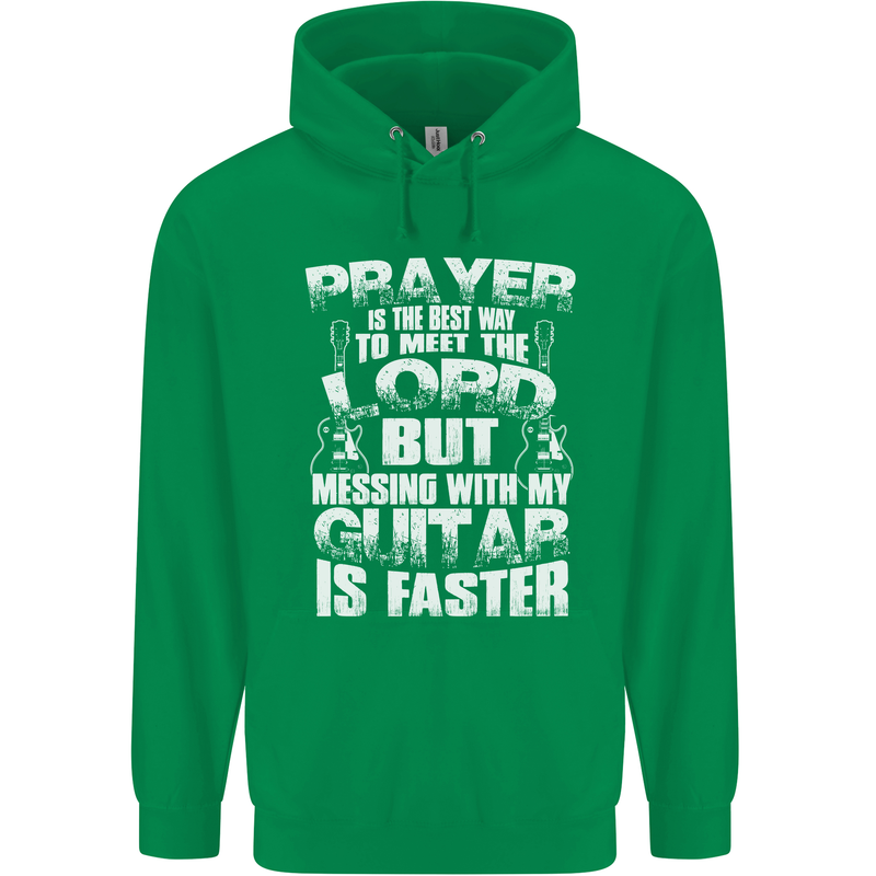 Don't Mess With My Guitar Funny Slogan Childrens Kids Hoodie Irish Green