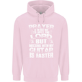 Don't Mess With My Guitar Funny Slogan Childrens Kids Hoodie Light Pink