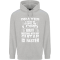 Don't Mess With My Guitar Funny Slogan Childrens Kids Hoodie Sports Grey