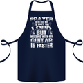 Don't Mess With My Guitar Funny Slogan Cotton Apron 100% Organic Navy Blue