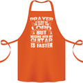 Don't Mess With My Guitar Funny Slogan Cotton Apron 100% Organic Orange