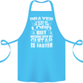 Don't Mess With My Guitar Funny Slogan Cotton Apron 100% Organic Turquoise