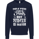 Don't Mess With My Guitar Funny Slogan Kids Sweatshirt Jumper Navy Blue