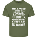 Don't Mess With My Guitar Funny Slogan Mens Cotton T-Shirt Tee Top Military Green