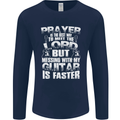 Don't Mess With My Guitar Funny Slogan Mens Long Sleeve T-Shirt Navy Blue