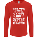 Don't Mess With My Guitar Funny Slogan Mens Long Sleeve T-Shirt Red