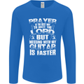 Don't Mess With My Guitar Funny Slogan Mens Long Sleeve T-Shirt Royal Blue