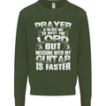 Don't Mess With My Guitar Funny Slogan Mens Sweatshirt Jumper Forest Green