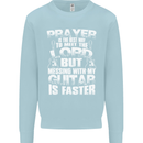 Don't Mess With My Guitar Funny Slogan Mens Sweatshirt Jumper Light Blue