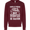 Don't Mess With My Guitar Funny Slogan Mens Sweatshirt Jumper Maroon