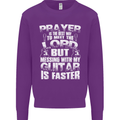 Don't Mess With My Guitar Funny Slogan Mens Sweatshirt Jumper Purple