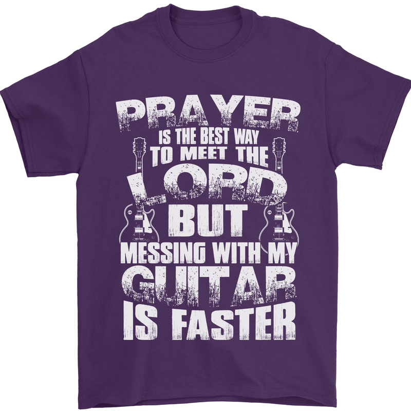 Don't Mess With My Guitar Funny Slogan Mens T-Shirt 100% Cotton Purple