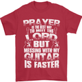 Don't Mess With My Guitar Funny Slogan Mens T-Shirt 100% Cotton Red