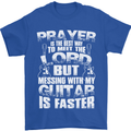 Don't Mess With My Guitar Funny Slogan Mens T-Shirt 100% Cotton Royal Blue