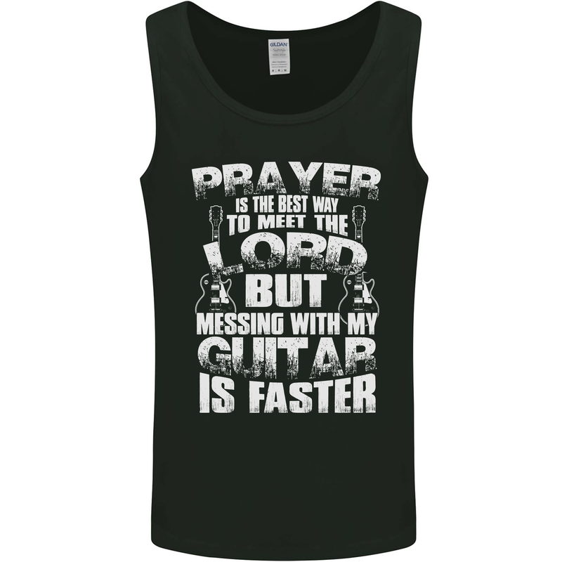 Don't Mess With My Guitar Funny Slogan Mens Vest Tank Top Black