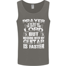 Don't Mess With My Guitar Funny Slogan Mens Vest Tank Top Charcoal