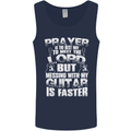 Don't Mess With My Guitar Funny Slogan Mens Vest Tank Top Navy Blue