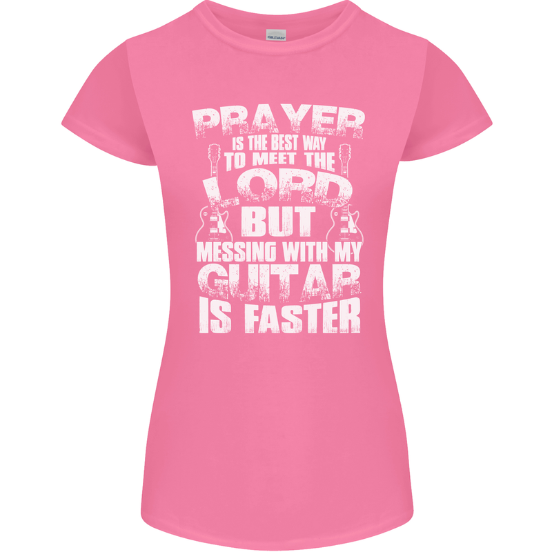 Don't Mess With My Guitar Funny Slogan Womens Petite Cut T-Shirt Azalea