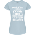 Don't Mess With My Guitar Funny Slogan Womens Petite Cut T-Shirt Light Blue