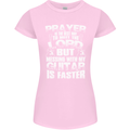 Don't Mess With My Guitar Funny Slogan Womens Petite Cut T-Shirt Light Pink