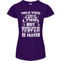 Don't Mess With My Guitar Funny Slogan Womens Petite Cut T-Shirt Purple