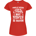 Don't Mess With My Guitar Funny Slogan Womens Petite Cut T-Shirt Red