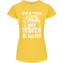 Don't Mess With My Guitar Funny Slogan Womens Petite Cut T-Shirt Yellow