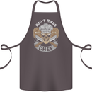 Don't Mess With the Chef Cooking Skull Cotton Apron 100% Organic Dark Grey