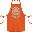 Don't Mess With the Chef Cooking Skull Cotton Apron 100% Organic Orange