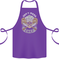 Don't Mess With the Chef Cooking Skull Cotton Apron 100% Organic Purple