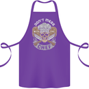 Don't Mess With the Chef Cooking Skull Cotton Apron 100% Organic Purple