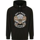 Don't Mess With the Chef Cooking Skull Mens 80% Cotton Hoodie Black