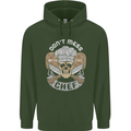 Don't Mess With the Chef Cooking Skull Mens 80% Cotton Hoodie Forest Green