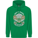 Don't Mess With the Chef Cooking Skull Mens 80% Cotton Hoodie Irish Green