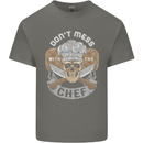 Don't Mess With the Chef Cooking Skull Mens Cotton T-Shirt Tee Top Charcoal
