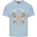 Don't Mess With the Chef Cooking Skull Mens Cotton T-Shirt Tee Top Light Blue